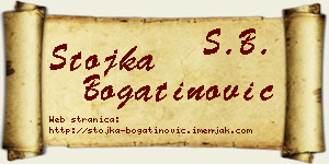 Stojka Bogatinović vizit kartica